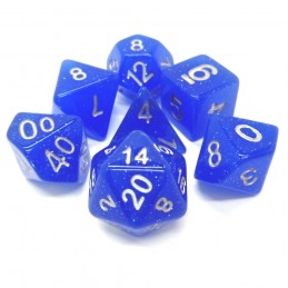 Glitter - Set di dadi (Profodo Blu / Bianco)