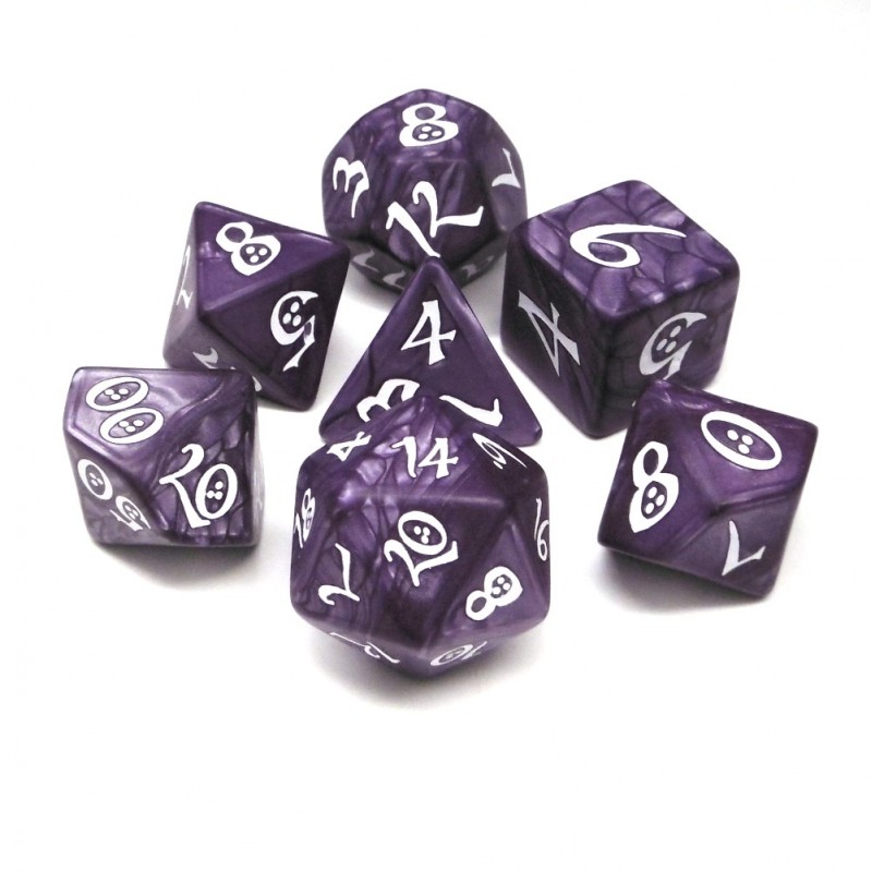 Classici - Set di dadi per GDR (Viola Lavanda / Bianco)