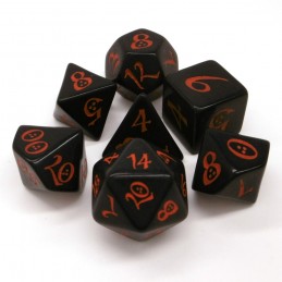 Classici - Set di dadi per GDR (Nero / Rosso)