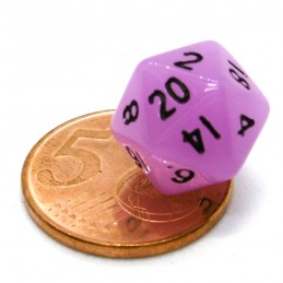 Mini - Set di dadi Fosforescenti (Viola / Neri)