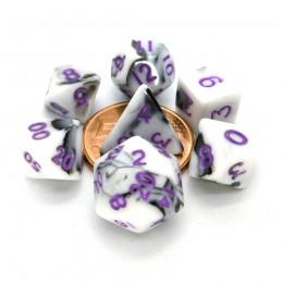 Set di dadi Mini: Marmoreo / Viola