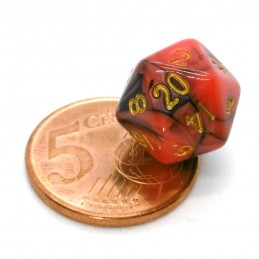 Set di dadi Mini: Rosso / Nero