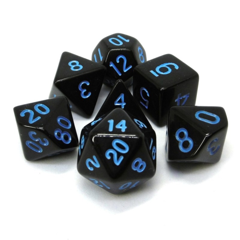 Opachi - Set di dadi (Nero-Blu)