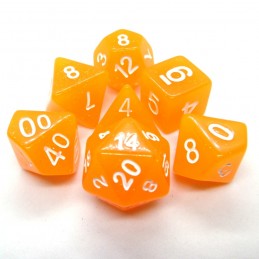 Glitter - Set di dadi (Arancione / Bianco)