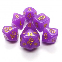 Glitter - Set di dadi (Magenta / Bianco)