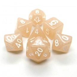 Glitter - Set di dadi (Beige / Bianco)