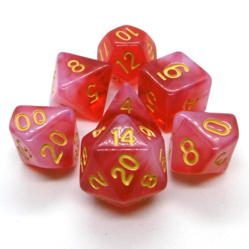 Opali - Set di dadi (Rosso)