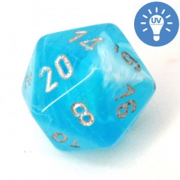 Fosforescenti - Set di dadi Luminary (Blu cielo / Argento)