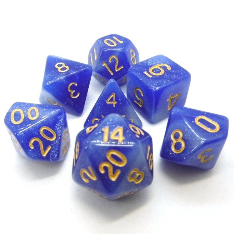 Space Galaxy - Set di dadi (Blu / Bianco)