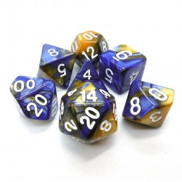 Impressive - Set di dadi (Oro / Blu Scuro)