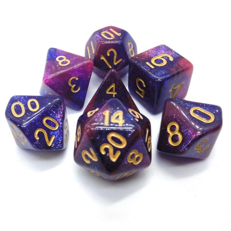 Space Galaxy - Set di dadi (Verde / Nero)