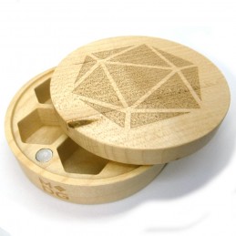 Scatola Portadadi Rotonda in Lego: Legno Chiaro