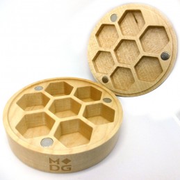 Scatola Portadadi Rotonda in Lego: Legno Chiaro