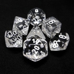 Trasparenti - Set di dadi (Trasparente / Bianco)