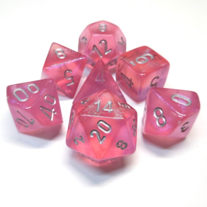 Borealis - Set di dadi (Rosa / Argento)