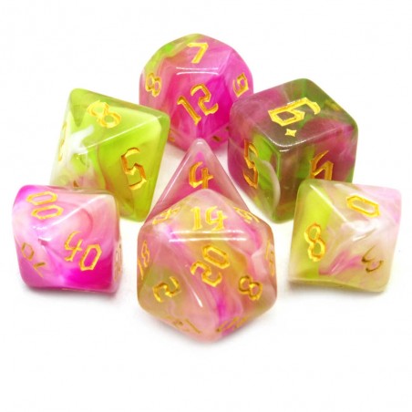 Set Dadi Poliedrici 60 Pezzi - D10 E D20 Colorati Per Giochi Di Ruolo