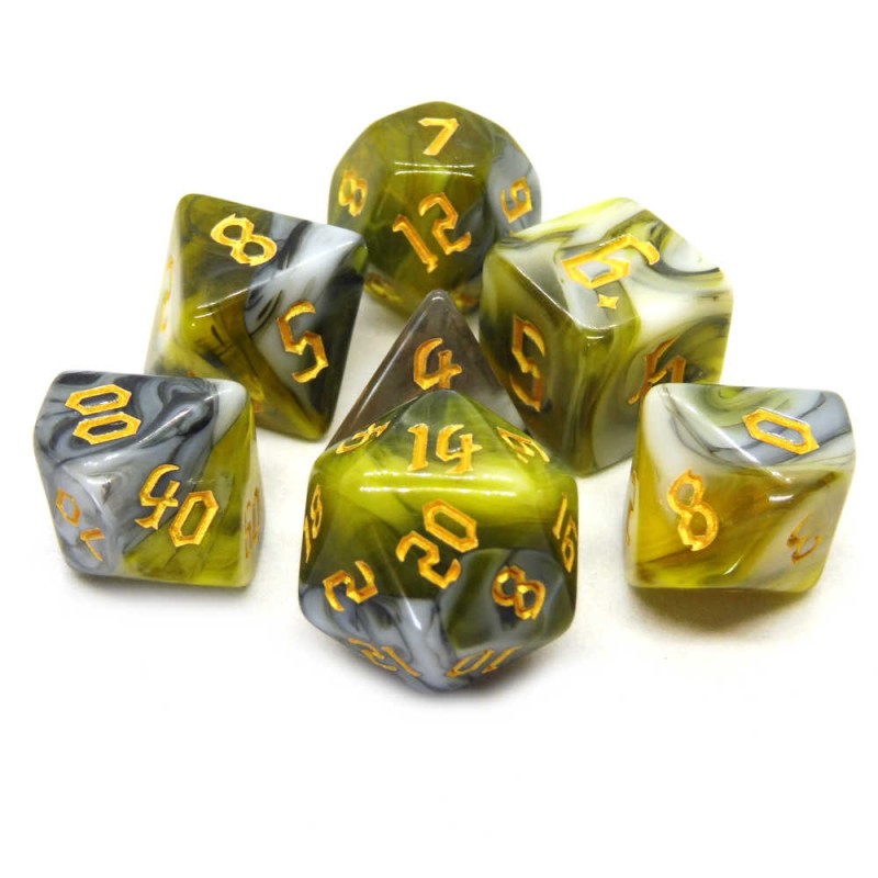 Set Di 7 Dadi Poliedrici Per Giochi Di Ruolo – Dadi Multicolore Per DND E GDR