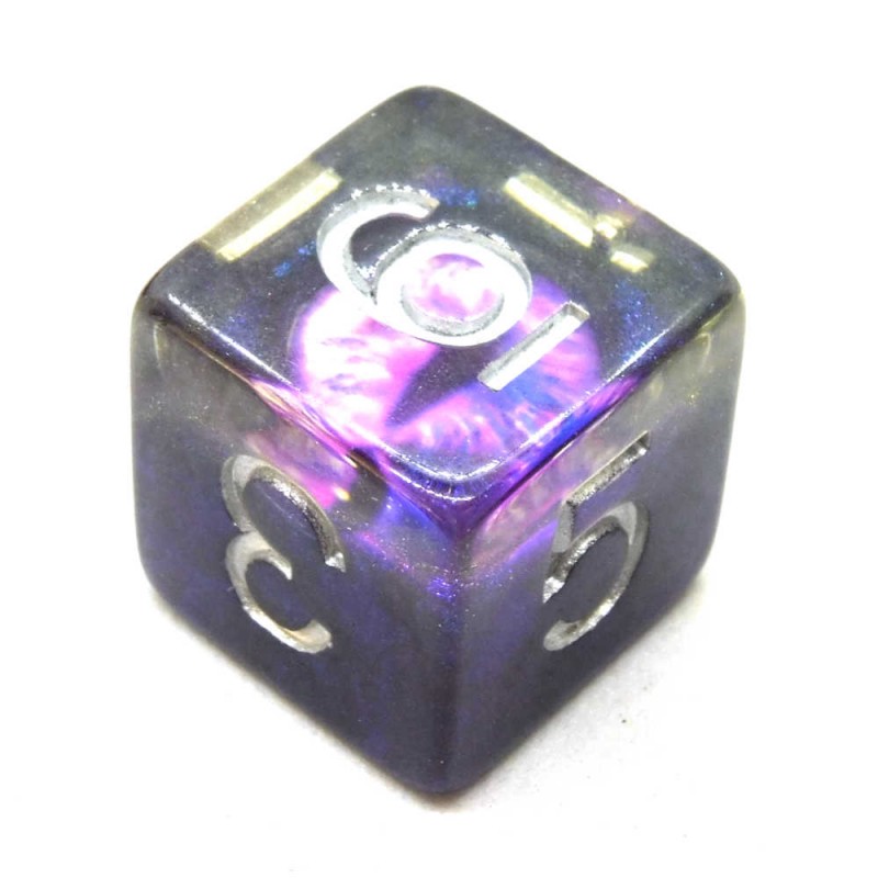 QMAY Set Di Dadi Poliedrici (7 Pezzi) Per D&D – Colorazione Nebulosa Verde Con Numeri Oro, Custodia Inclusa