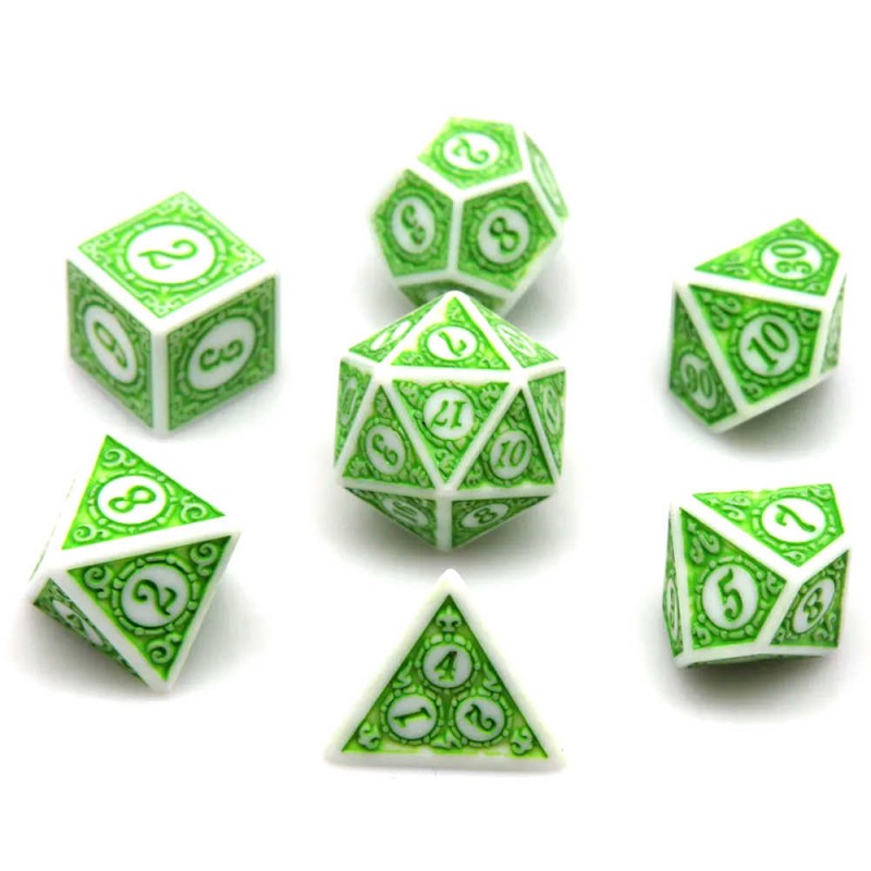Demon's Eye - Set di Dadi Poliedrici (Viola / Argento