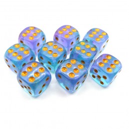 Glitter - Set di 9 dadi d6...