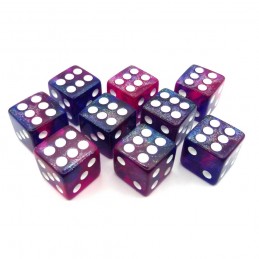 Glitter - Set di 9 dadi d6...