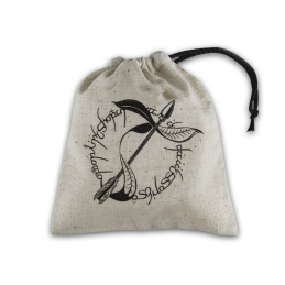 Sacchetto portadadi in stoffa con logo: Elfi - 11 x 11 cm