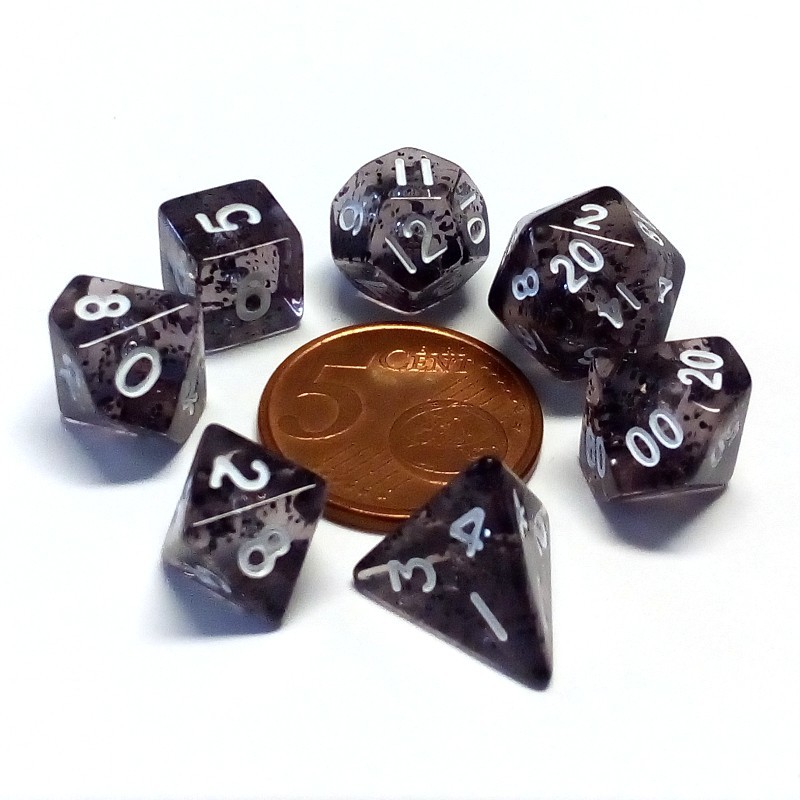 Mini - Set di dadi Eterei (Trasparente / Verde)