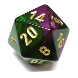 Gemini - Set di dadi (Verde-Viola / Oro)