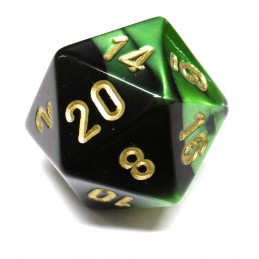 Gemini - Set di dadi (Nero-Verde / Verde)