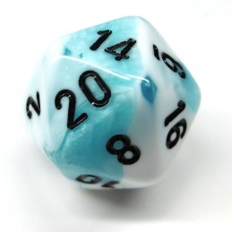 Gemini - Set di dadi (Ciano-Bianco / Nero)