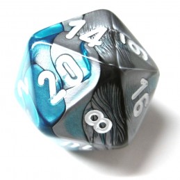 Gemini - Set di dadi (Acciaio-Ciano / Bianco)