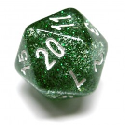 Glitter - Set di dadi (Verde / Bianco)