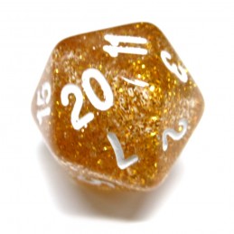 Glitter - Set di dadi (Giallo / Bianco)