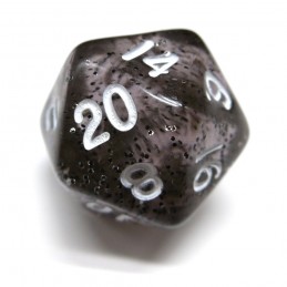 Glitter - Ethereal Set di dadi (Nero / Bianco)