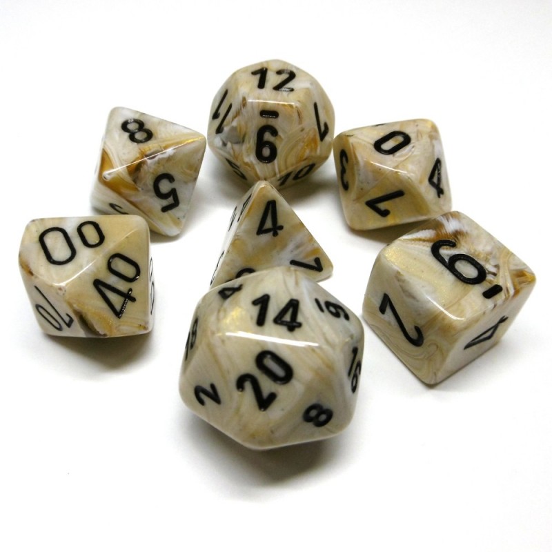 Mamoreo - Set di dadi (Avorio / Nero)
