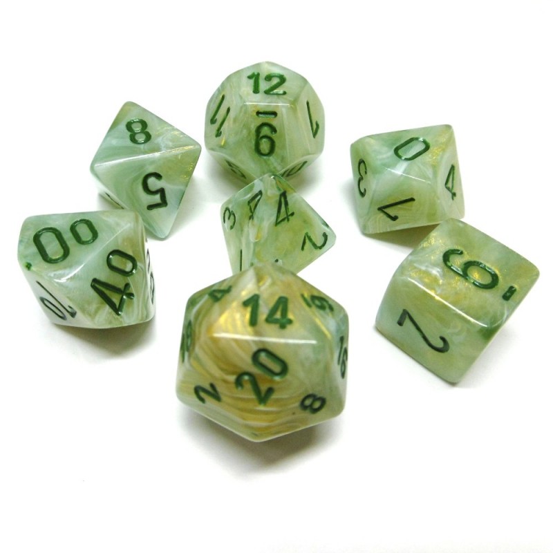 Marmorei - Set di dadi (Verde / Verde scuro)