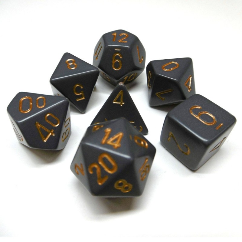 Opachi - Set di dadi (Grigo Scuro / Rame)