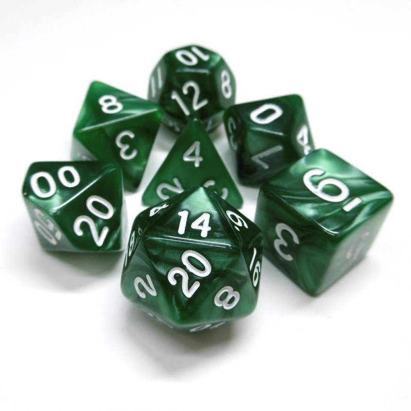 Perlati - Set di dadi (Verde / Oro)