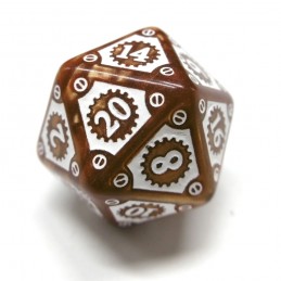 Steampunk Orologio - Set di dadi (Caramello / Bianco)