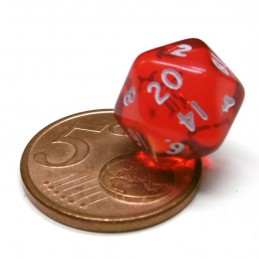 Mini - Set di dadi Trasparenti (Rosso / Bianco)