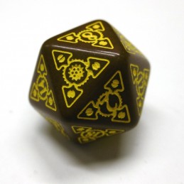 Steampunk - Set di dadi (Marrone / Giallo)