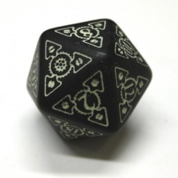 Steampunk - Set di dadi (Nero / Fosforescente)