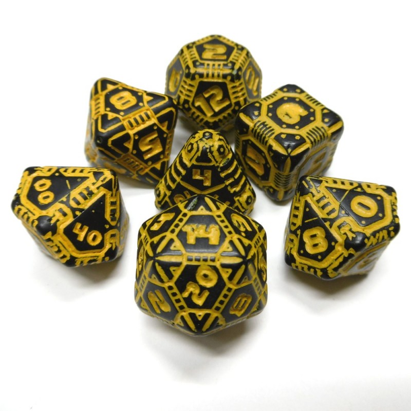 Tecnologici: Set di dadi (Nero / Arancione)