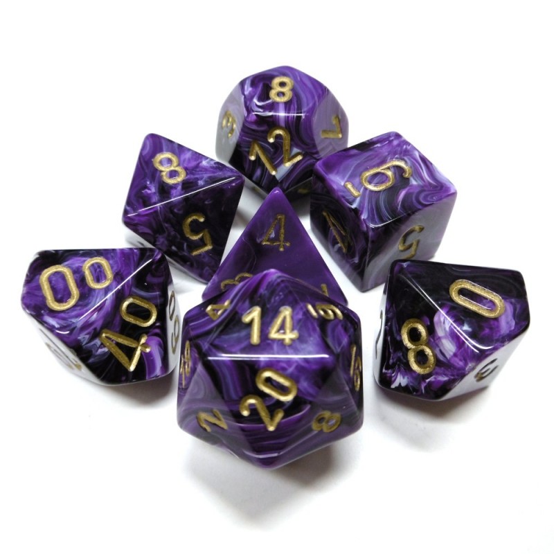 Vortex - Set di dadi (Viola / Oro)
