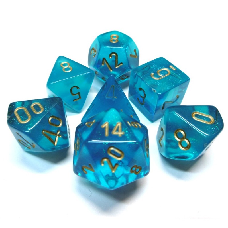 Boreali - Set di dadi (Ciano / Oro)