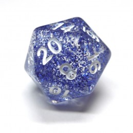 Glitter - Set di dadi (Blu / Bianco)
