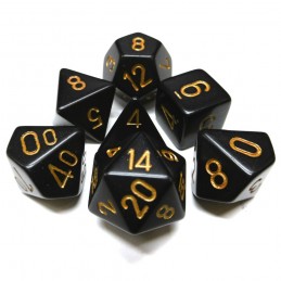 Opachi - Set di dadi (Nero / Oro)