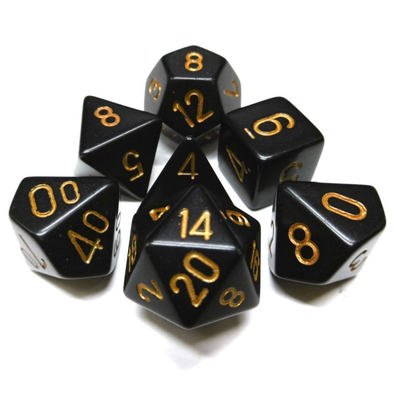 Opachi - Set di dadi (Nero / Oro)