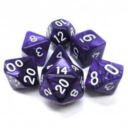 Perlati - Set di dadi (Viola / Bianco)