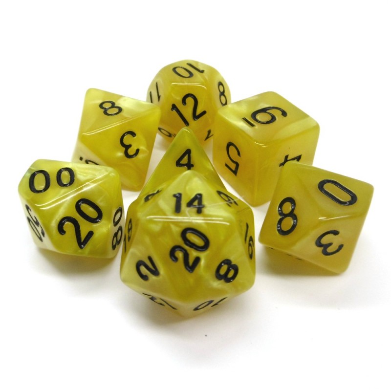 Perlati - Set di dadi (Giallo / Nero)